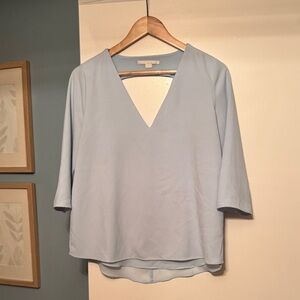 C&E Light Blue V-Neck Women's Top